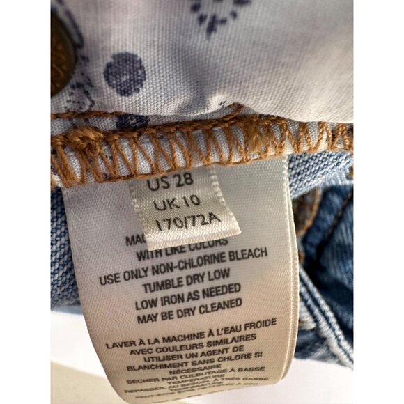 Free People Western Denim Shorts Size 28 Adjustable Waist Cowgirl Boho Country - Picture 9 of 11